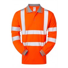 Pulsarail PR470 High Visibility Long Sleeve Polo Shirt